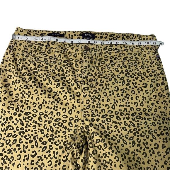NYDJ Ami Skinny Jeans Tan Black Leopard Print Pockets Zip Button Closure 18 - Picture 9 of 16